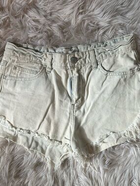 Free People Frayed Hem Denim Shorts